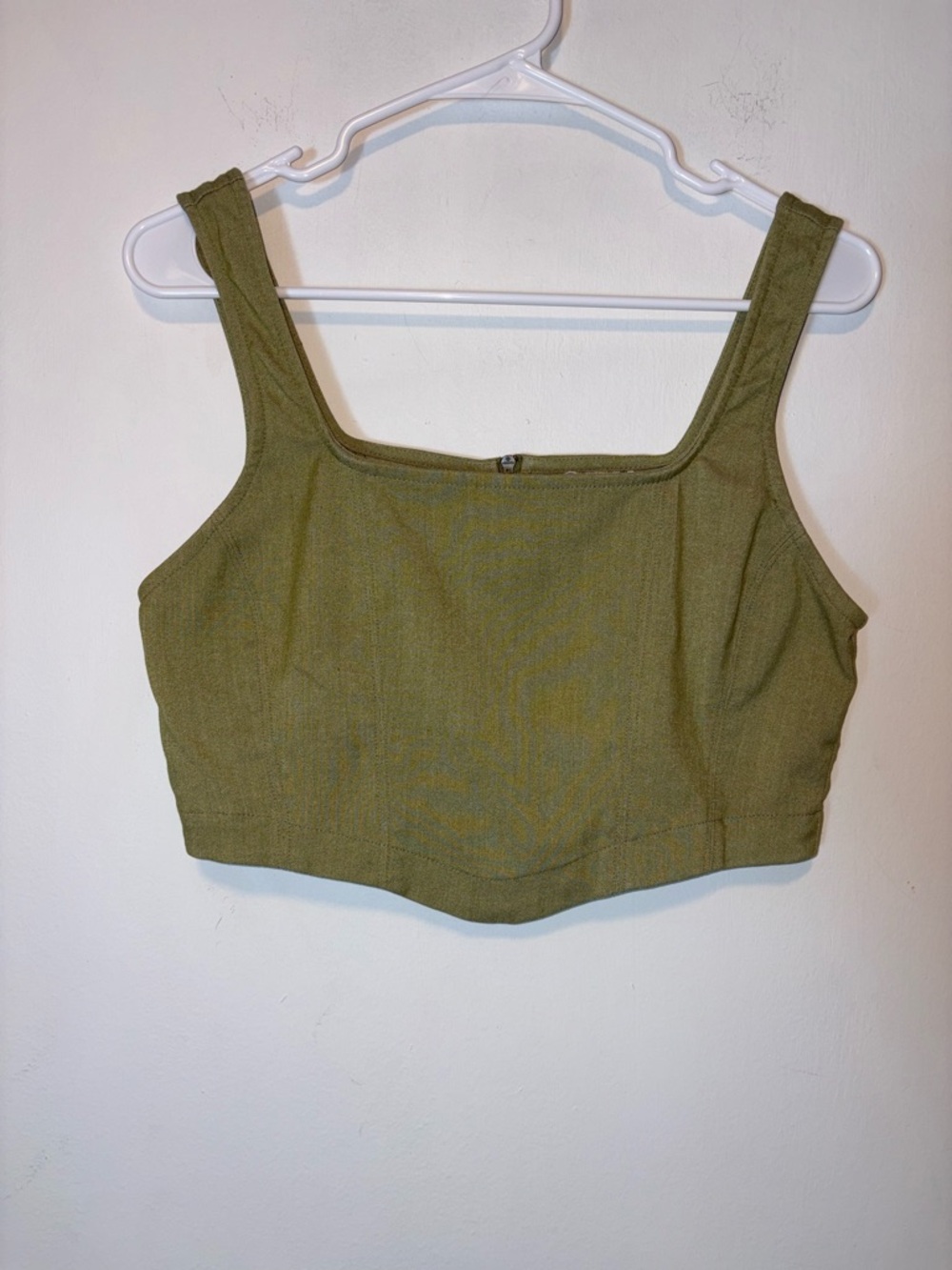Sadie & Sage Anthropologie Green Crop Top Size M Cottagecore Festival Boho